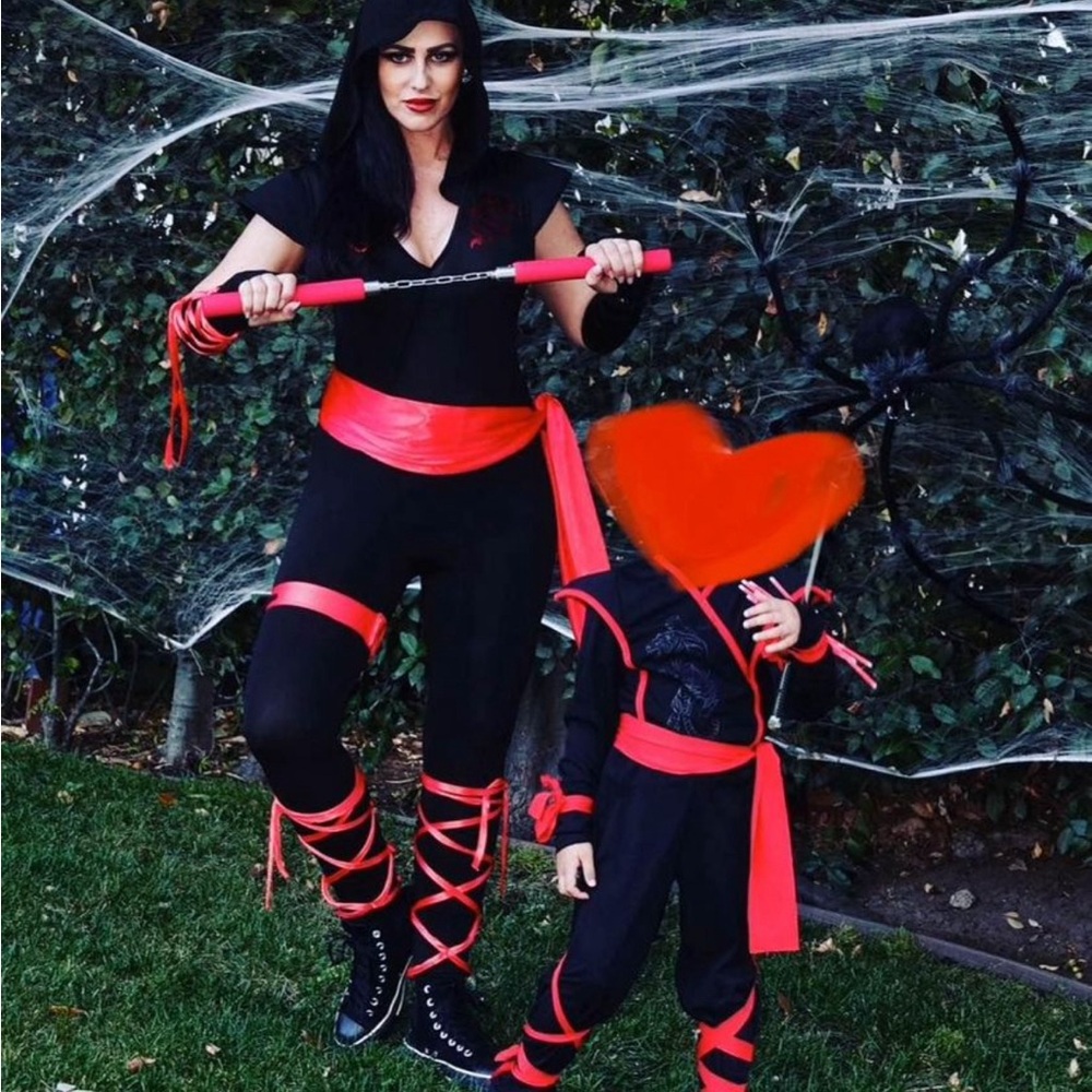 Womens "Dragon Ninja" Halloween Costume S/M (Have matching boys listed too